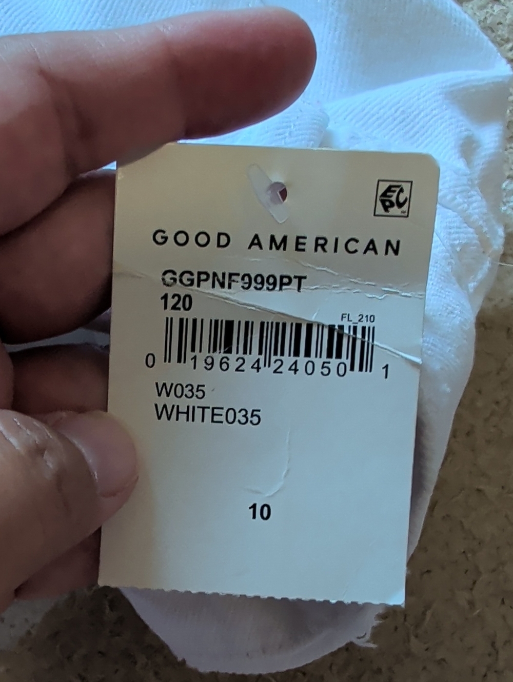 Good American Good Boy Ankle Wrap Pants White NWT - Picture 8 of 8